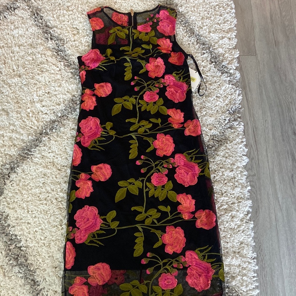 COPY - Calvin Klein pink lace floral dress